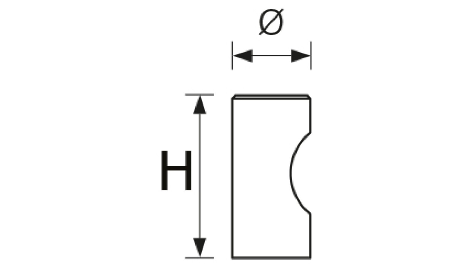 Zylinderknopf Traunstein Edelstahl gebürstet - 12 mm lang  vor weißem Hintergrund