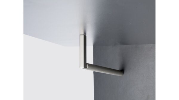 Garderobenelement Threesixty Aluminium - Druckguss edelstahleffekt edelstahleffekt - 250 mm lang  vor weißem Hintergrund