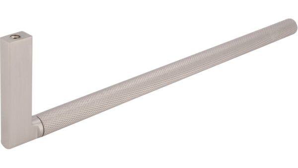 Garderobenelement Threesixty Aluminium - Druckguss edelstahleffekt edelstahleffekt - 250 mm lang  vor weißem Hintergrund