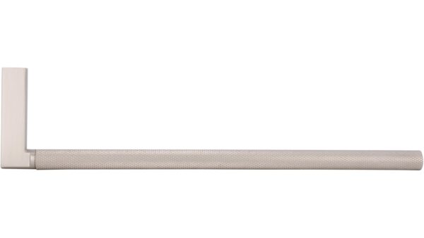 Garderobenelement Threesixty Aluminium - Druckguss edelstahleffekt edelstahleffekt - 250 mm lang  vor weißem Hintergrund