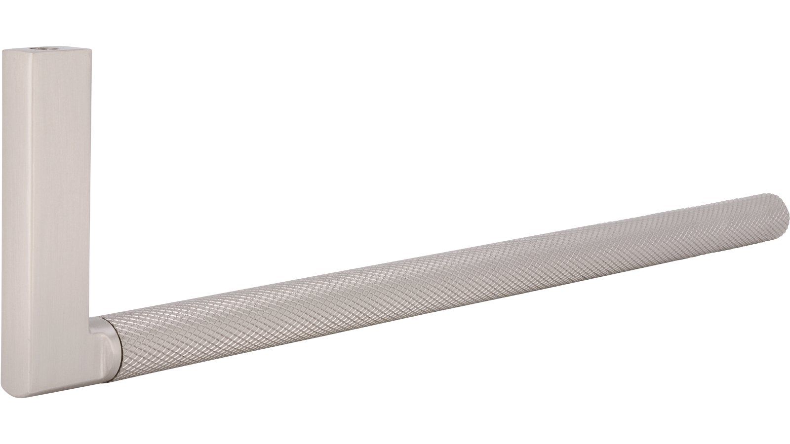Garderobenelement Threesixty Aluminium - Druckguss edelstahleffekt edelstahleffekt - 250 mm lang  vor weißem Hintergrund