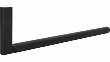 Garderobenelement Threesixty Aluminium - Druckguss schwarz matt pulverbeschichtet schwarz matt pulverbeschichtet - 250 mm lang vor weißem Hintergrund