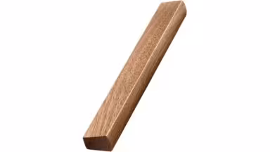 Griffleiste 1410-TRIM Holz Nussbaum - Lackiert - 168 mm lang  vor weißem Hintergrund