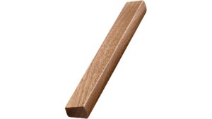 Griffleiste 1410-TRIM Holz Nussbaum - Lackiert - 200 mm lang  vor weißem Hintergrund