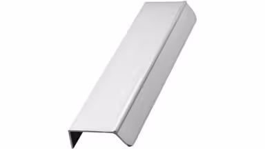 Griffleiste ACCENT Aluminium - Edelstahloptik - 200 mm lang vor weißem Hintergrund