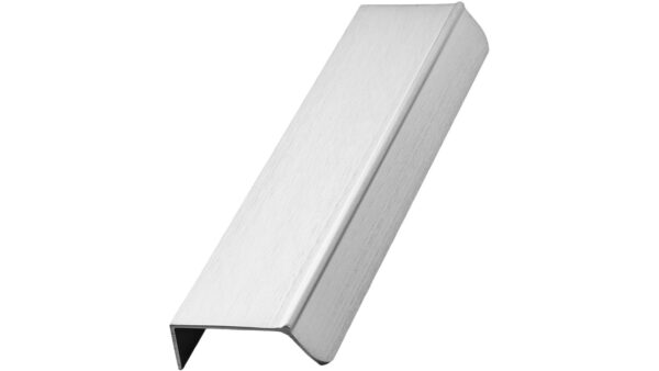 Griffleiste ACCENT Aluminium - Edelstahloptik - 200 mm lang vor weißem Hintergrund
