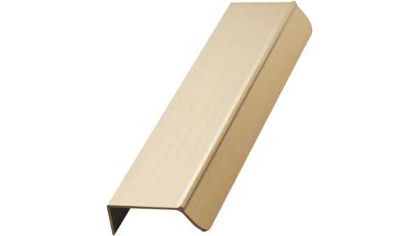Griffleiste ACCENT Aluminium - Messing gebürstet - 200 mm lang vor weißem Hintergrund