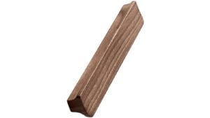 Griffleiste ANTE Holz Nussbaum - Lackiert - 80 mm lang  vor weißem Hintergrund
