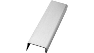 Griffleiste ARTISAN Aluminium - Edelstahloptik - 200 mm lang  vor weißem Hintergrund