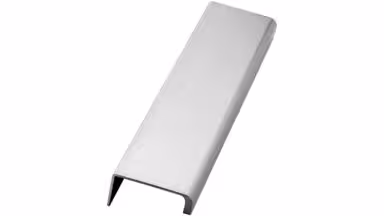 Griffleiste ARTISAN Aluminium - Edelstahloptik - 200 mm lang vor weißem Hintergrund