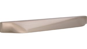 Griffleiste Alsbach Druckguss vernickelt feingeschliffen - 190 mm lang vor weißem Hintergrund