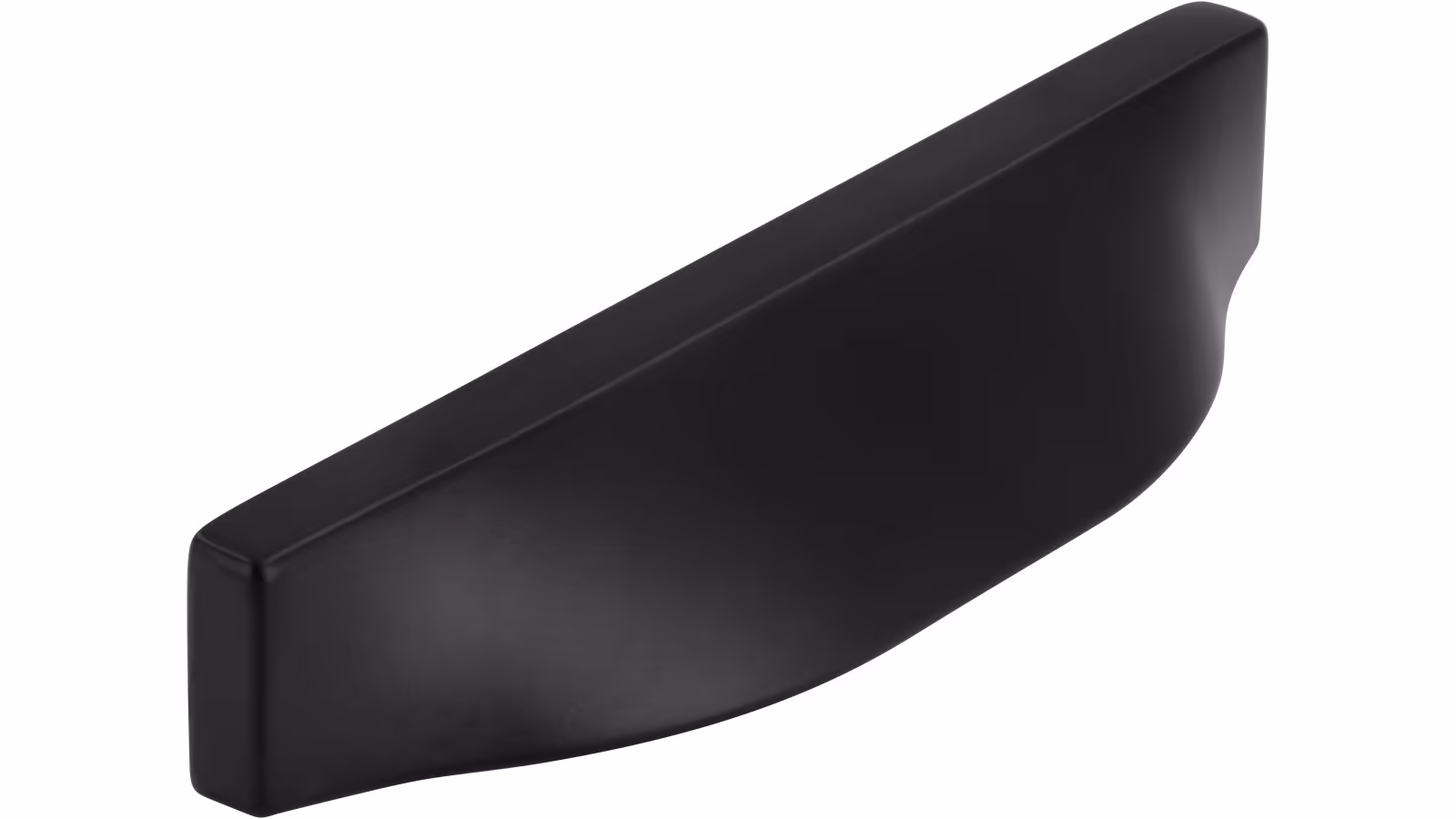 Griffleiste-Alsbach-schwarz-Zinkdruckguss-laenge-94-842530-seitlich Griffleiste Alsbach Druckguss schwarz matt pulverbeschichtet - 94 mm lang vor weißem Hintergrund