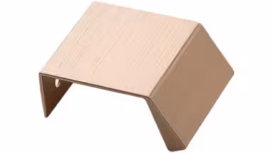 Griffleiste BENCH Aluminium - Messing gebürstet - 40 mm lang vor weißem Hintergrund