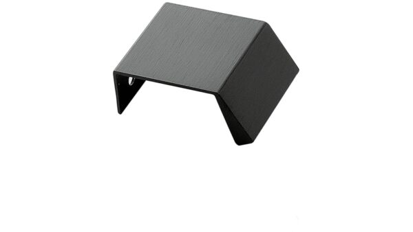 Griffleiste BENCH Aluminium - Gebürstet matt schwarz - 40 mm lang vor weißem Hintergrund