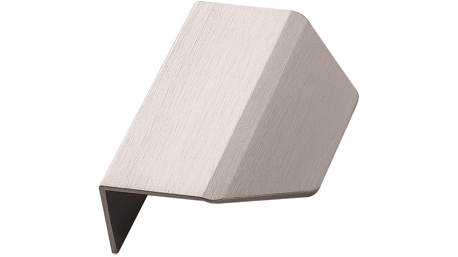 Griffleiste BLAZE-2 Aluminium - Edelstahloptik - 60 mm lang  vor weißem Hintergrund