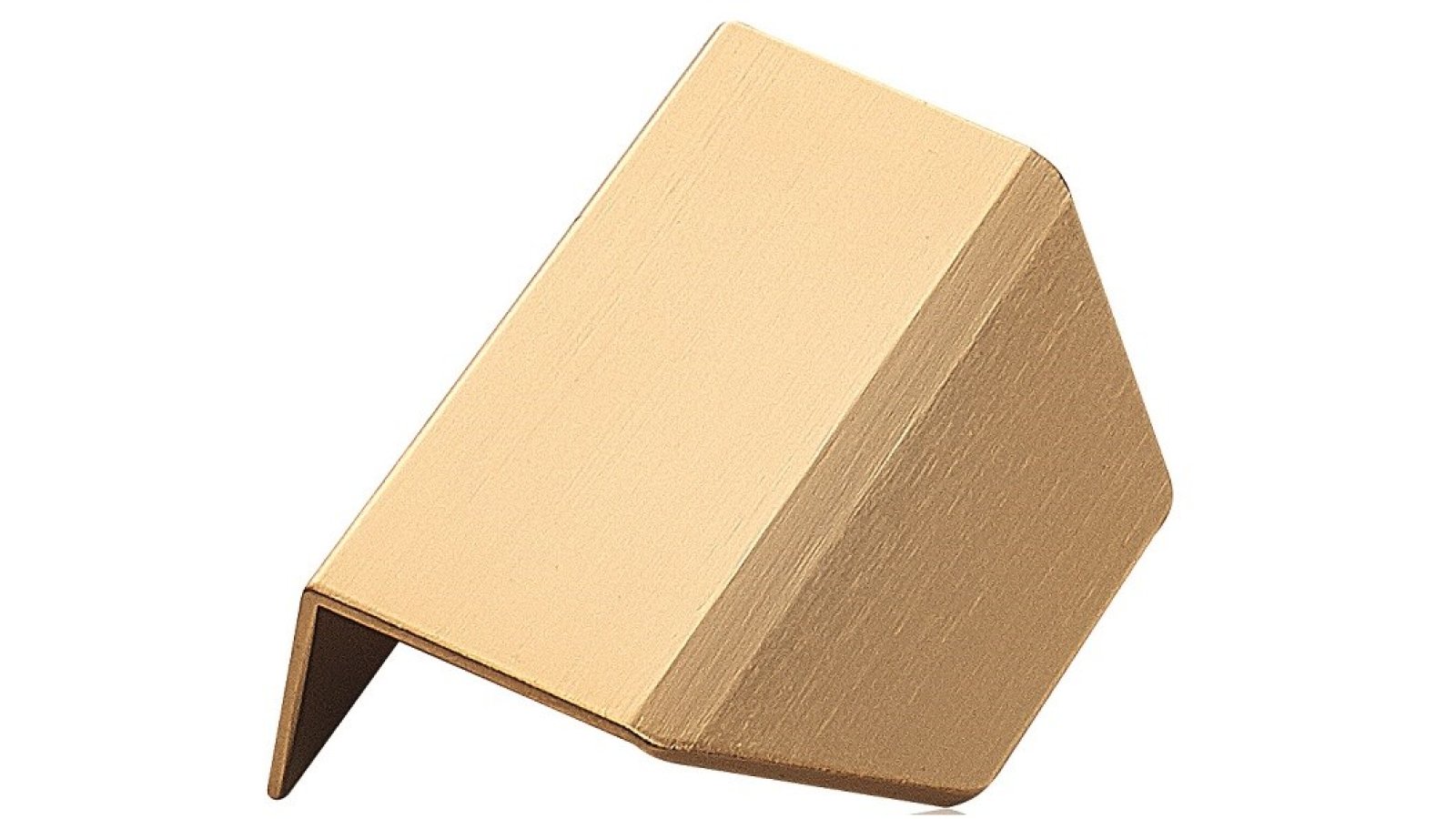 Griffleiste BLAZE-2 Aluminium - Messing gebürstet - 60 mm lang  vor weißem Hintergrund