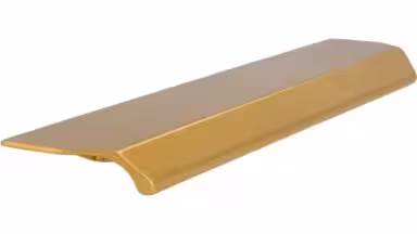Griffleiste Bad-Wurzach Druckguss messingfarbig getrommelt matt - 200 mm lang  vor weißem Hintergrund