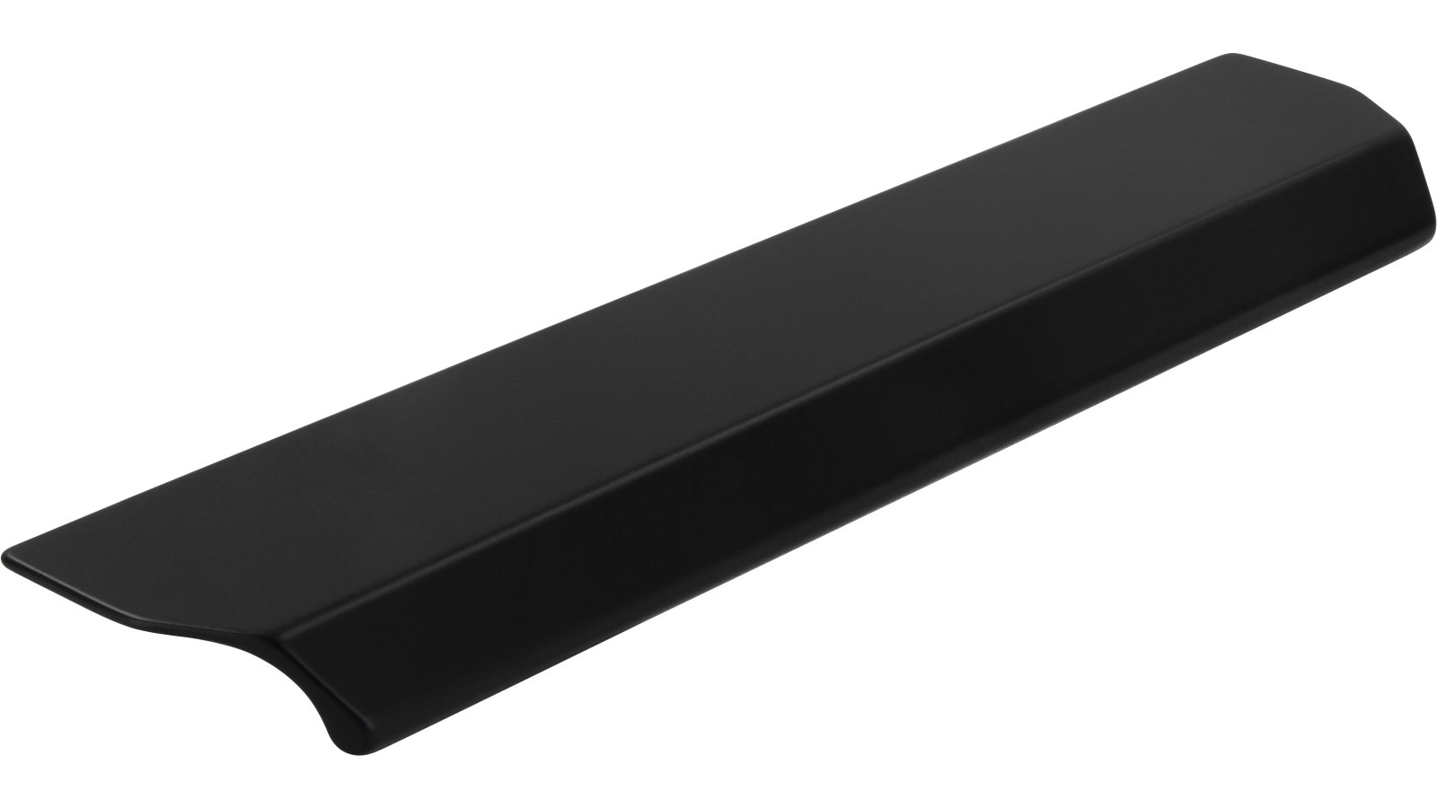 Griffleiste Bad-Wurzach Druckguss schwarz matt pulverbeschichtet - 200 mm lang  vor weißem Hintergrund