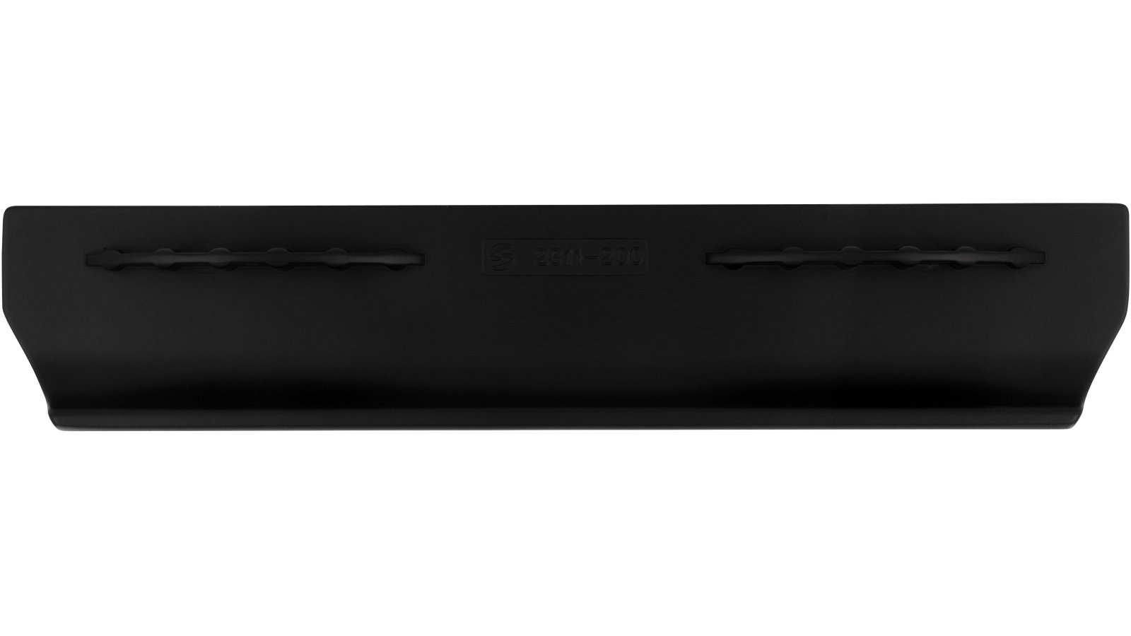 Griffleiste Bad-Wurzach Druckguss schwarz matt pulverbeschichtet - 200 mm lang  vor weißem Hintergrund