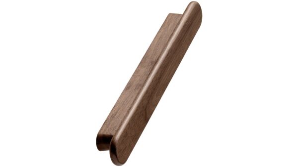 Griffleiste CLASSIS Holz Nussbaum - Lackiert - 203 mm lang vor weißem Hintergrund