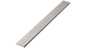 Griffleiste CLIFF Aluminium - Edelstahloptik - 146 mm lang  vor weißem Hintergrund