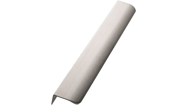 Griffleiste EDGE-ROUND Aluminium - Edelstahloptik - 350 mm lang  vor weißem Hintergrund