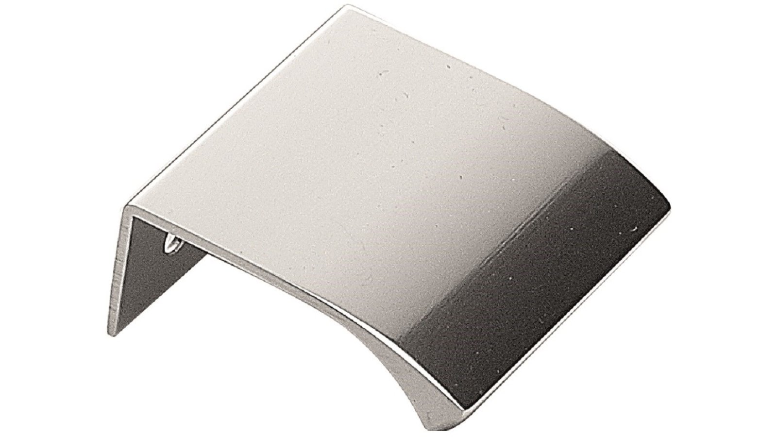 Griffleiste EDGE-Straight Aluminium - Glanz eloxiert - 40 mm lang  vor weißem Hintergrund