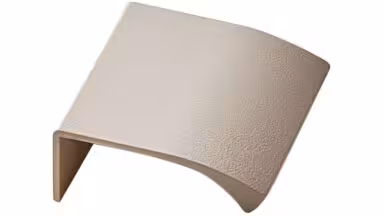Griffleiste EDGE-Straight Aluminium - Beige - 40 mm lang vor weißem Hintergrund