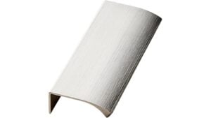 Griffleiste EDGE-Straight Aluminium - Edelstahloptik - 100 mm lang  vor weißem Hintergrund