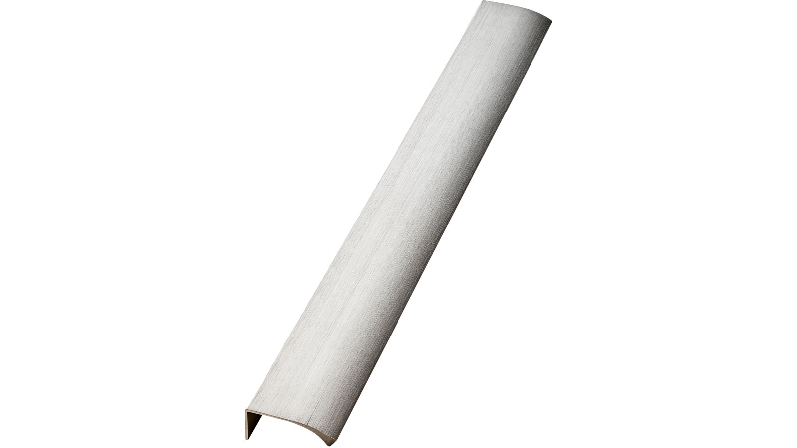 Griffleiste EDGE-Straight Aluminium - Edelstahloptik - 600 mm lang  vor weißem Hintergrund