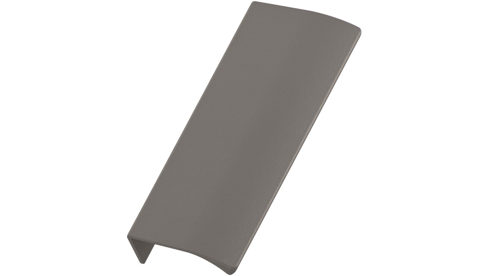 Griffleiste EDGE-Straight Aluminium - Grau - 100 mm lang  vor weißem Hintergrund