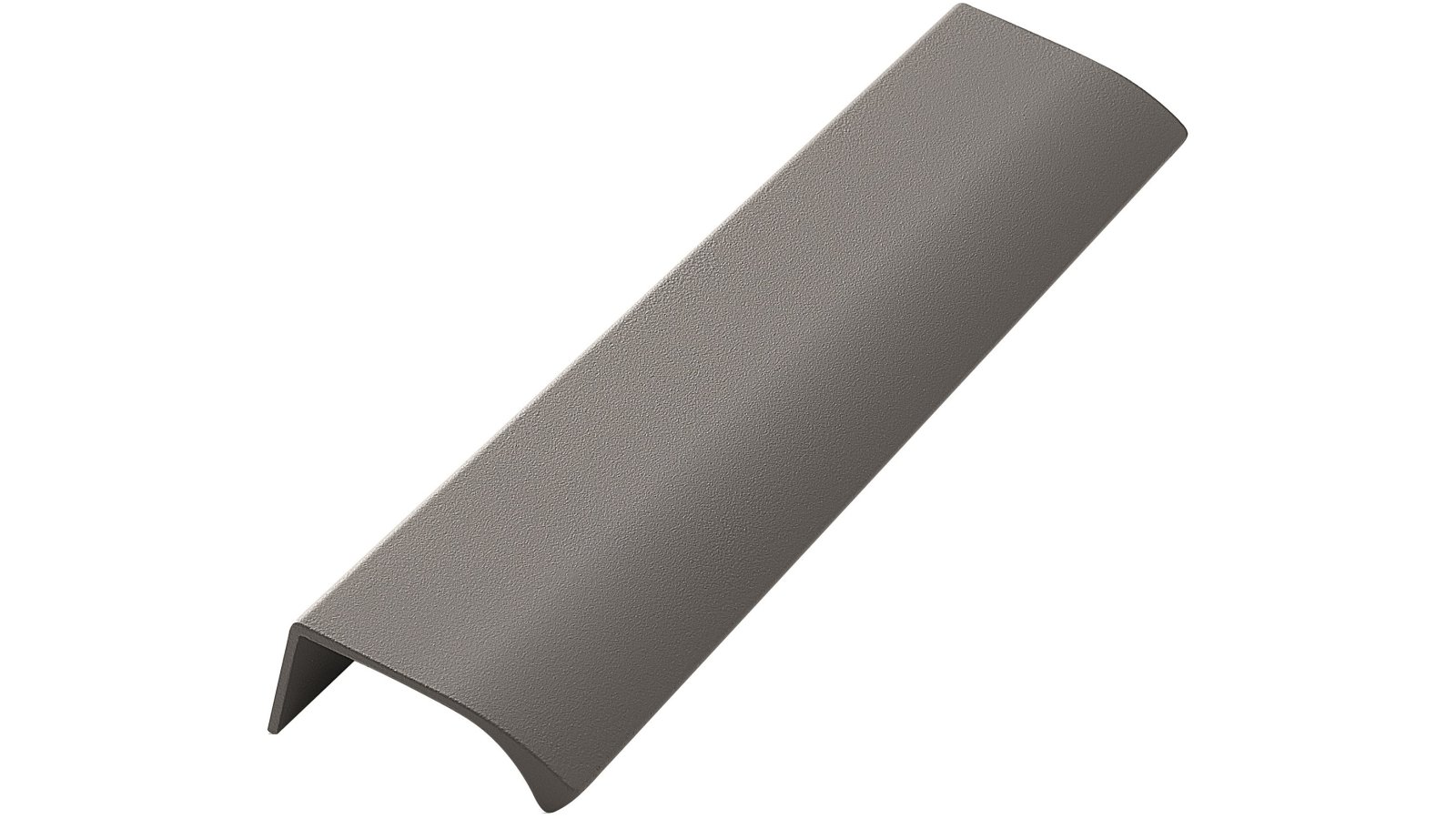Griffleiste EDGE-Straight Aluminium - Grau - 200 mm lang  vor weißem Hintergrund