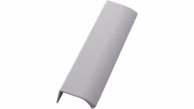 Griffleiste EDGE-Straight Aluminium - Dünengrau m/Struktur - 40 mm lang vor weißem Hintergrund