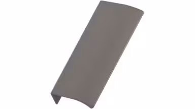 Griffleiste EDGE-Straight Aluminium - Grau - 40 mm lang  vor weißem Hintergrund