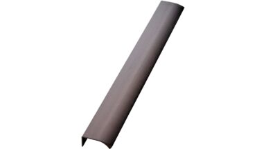Griffleiste EDGE-Straight Aluminium - Bronze antik - 200 mm lang  vor weißem Hintergrund