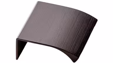 Griffleiste EDGE-Straight Aluminium - Bronze antik - 40 mm lang vor weißem Hintergrund