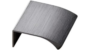 Griffleiste EDGE-Straight Aluminium - Anthrazit gebürstet - 40 mm lang  vor weißem Hintergrund