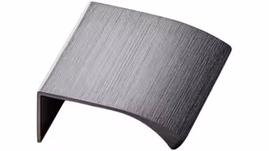 Griffleiste EDGE-Straight Aluminium - Anthrazit gebürstet - 40 mm lang vor weißem Hintergrund