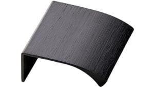 Griffleiste EDGE-Straight Aluminium - Gebürstet matt schwarz - 40 mm lang  vor weißem Hintergrund
