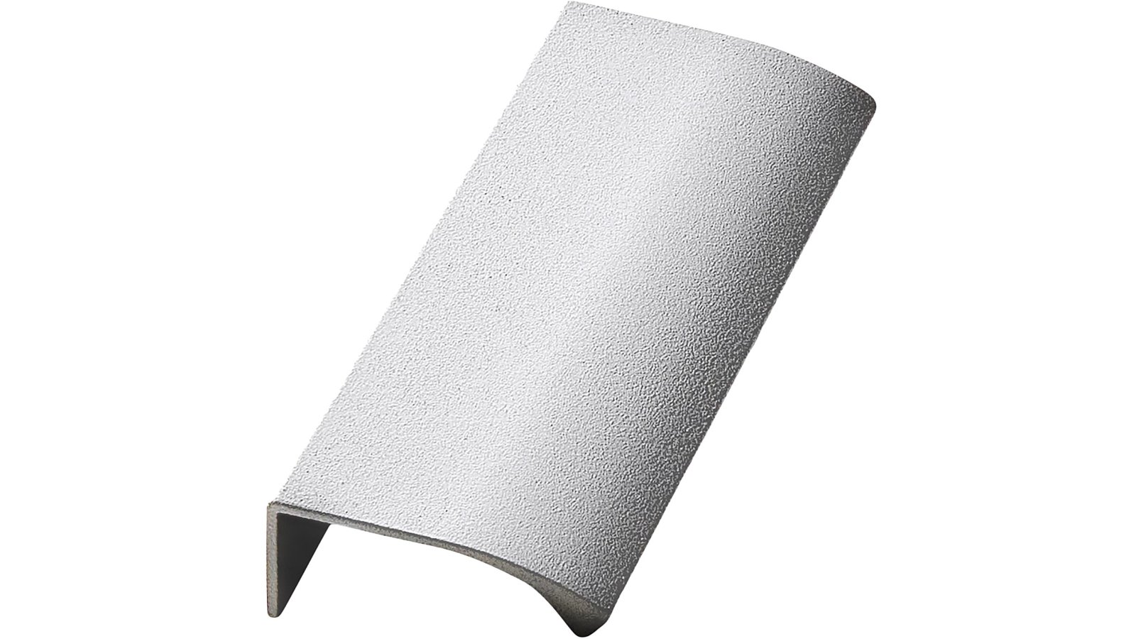 Griffleiste EDGE-Straight Aluminium - Matt weiß - 100 mm lang  vor weißem Hintergrund