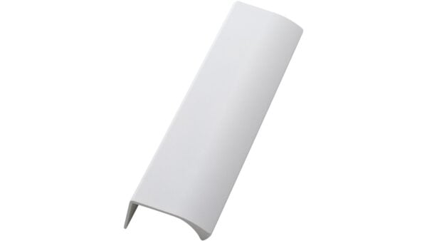 Griffleiste EDGE-Straight Aluminium - Weiß - 40 mm lang  vor weißem Hintergrund