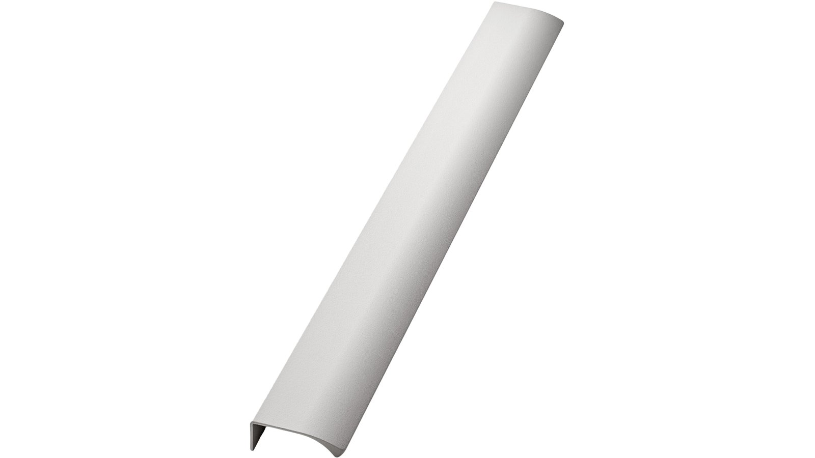 Griffleiste-EDGE-Straight-weiss-alufarbig-Aluminium-laenge-600-FP-000277 Griffleiste EDGE-Straight Aluminium - Matt weiß - 600 mm lang vor weißem Hintergrund