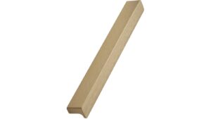 Griffleiste ELAN Aluminium - Messing gebürstet - 200 mm lang  vor weißem Hintergrund