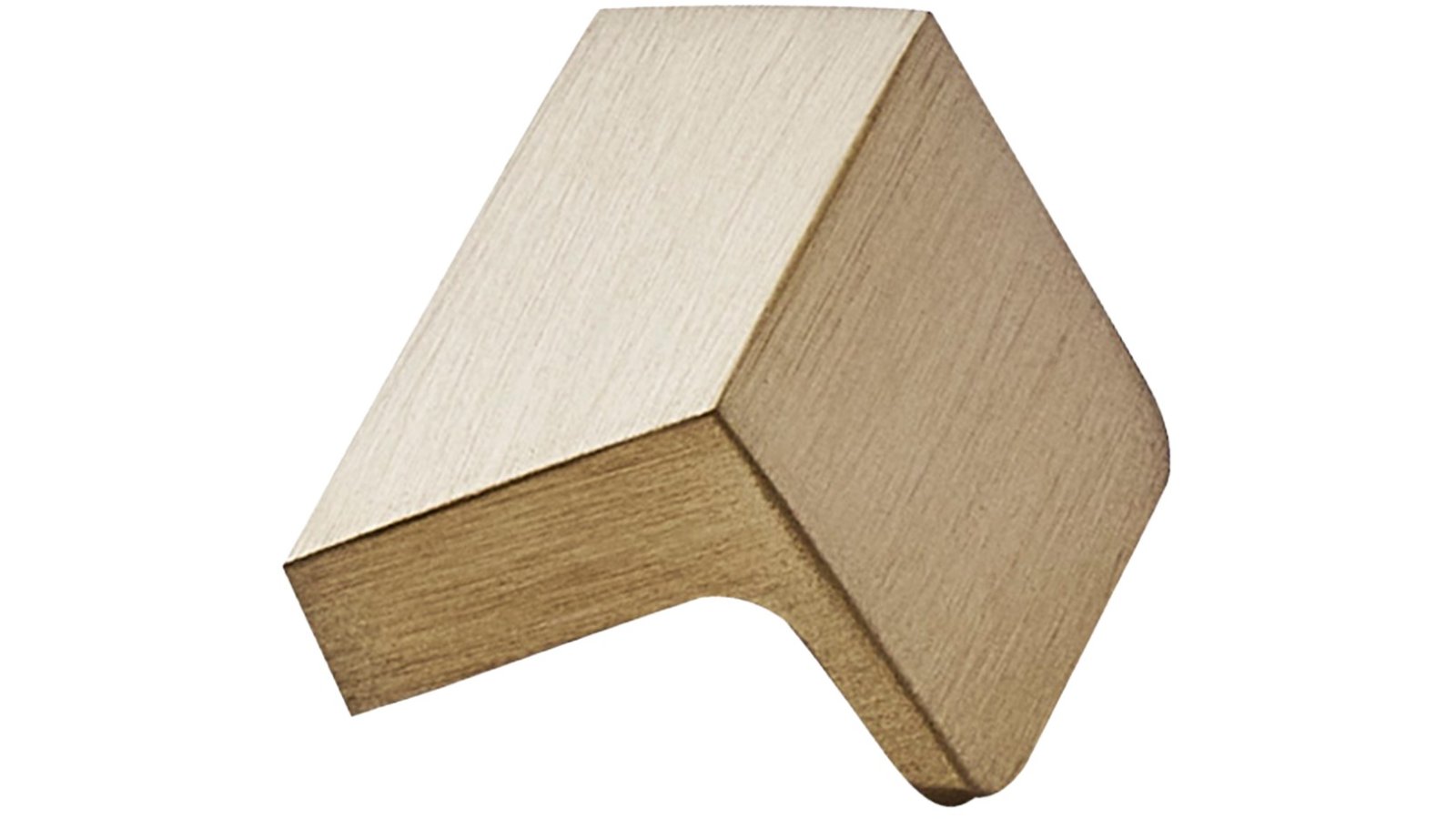 Griffleiste-ENVELOPE-alufarbig-messing-Aluminium-Messing-laenge-50-FP-000487 Griffleiste ENVELOPE Aluminium - Messing gebürstet - 50 mm lang vor weißem Hintergrund