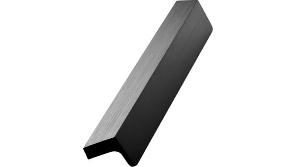 Griffleiste ENVELOPE Aluminium - Gebürstet matt schwarz - 200 mm lang  vor weißem Hintergrund