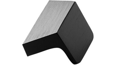 Griffleiste ENVELOPE Aluminium - Gebürstet matt schwarz - 50 mm lang vor weißem Hintergrund