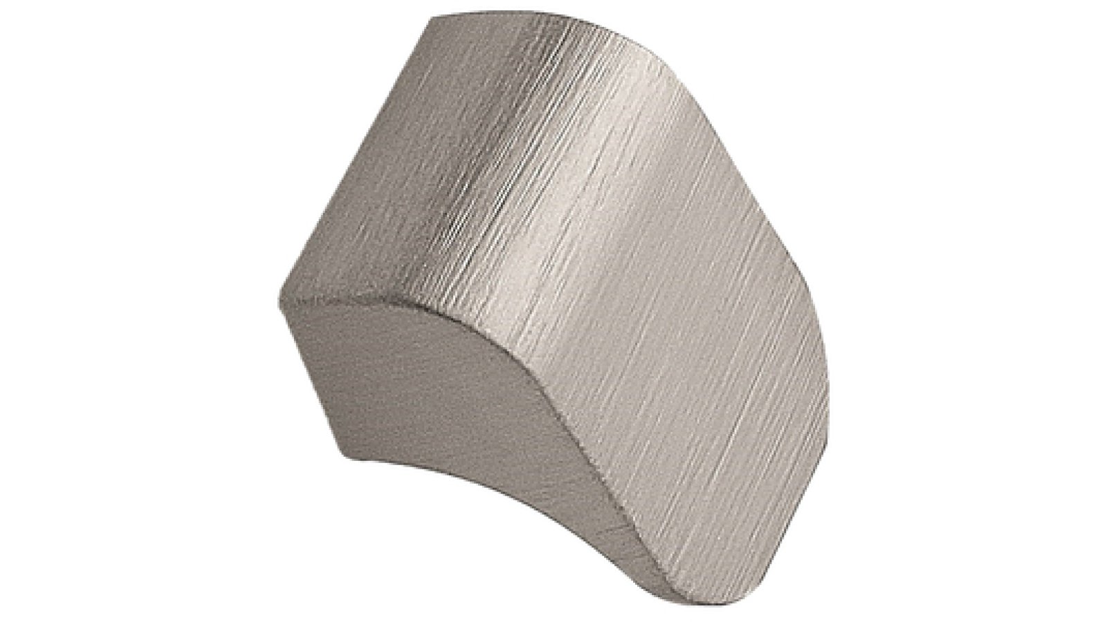 Griffleiste-FALL-alufarbig-edelstahlfarbig-Edelstahl-Stahl-Aluminium-laenge-28-FP-000389 Griffleiste FALL Aluminium - Edelstahloptik - 28 mm lang vor weißem Hintergrund