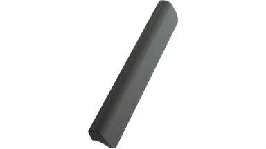 Griffleiste FALL Aluminium - Gebürstet matt schwarz - 236 mm lang  vor weißem Hintergrund