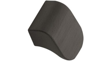 Griffleiste FALL Aluminium - Gebürstet matt schwarz - 28 mm lang vor weißem Hintergrund
