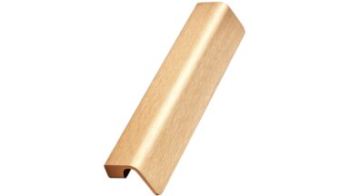 Griffleiste FRINGE Aluminium - Messing gebürstet - 170 mm lang  vor weißem Hintergrund